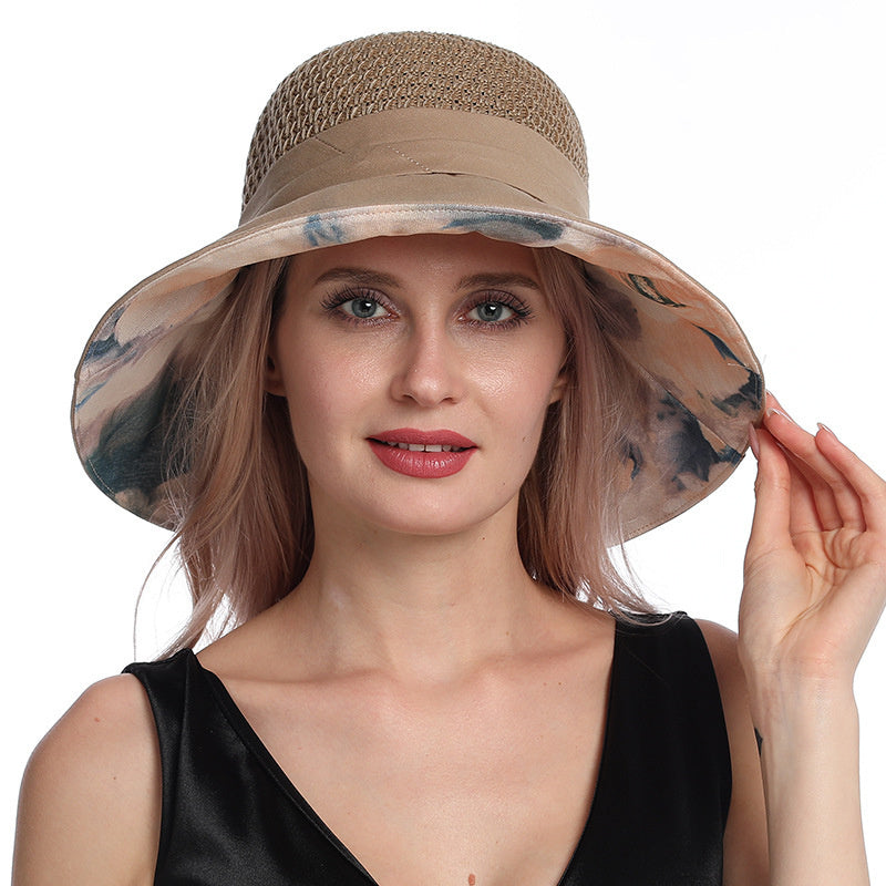 Summer Fashion Splicing Hollow Sun Hat