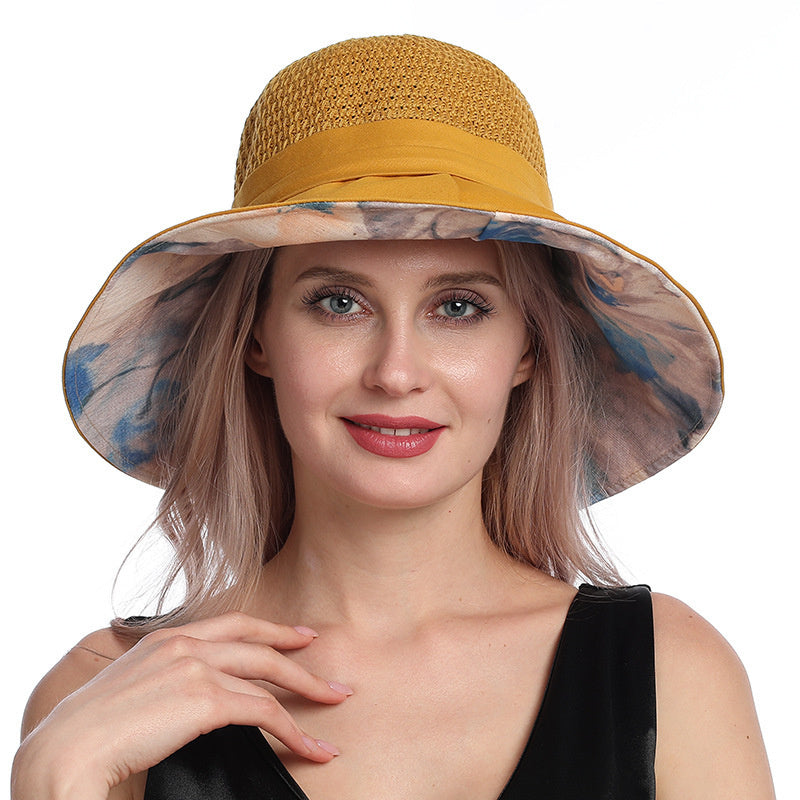 Summer Fashion Splicing Hollow Sun Hat