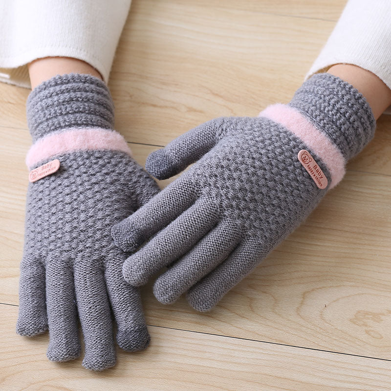 Knitted Warm Gloves Support Touch Screen