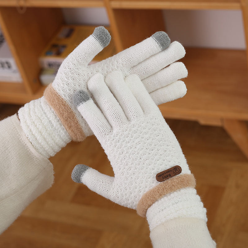 Knitted Warm Gloves Support Touch Screen