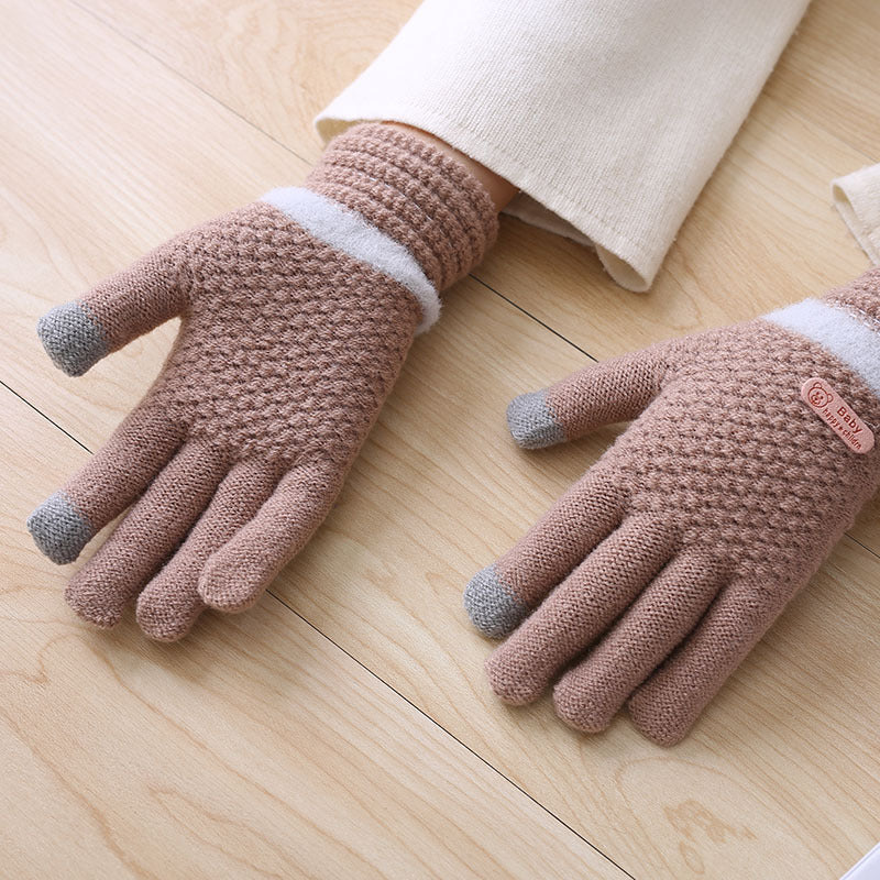 Knitted Warm Gloves Support Touch Screen