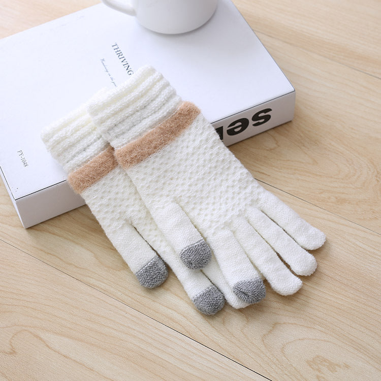 Knitted Warm Gloves Support Touch Screen