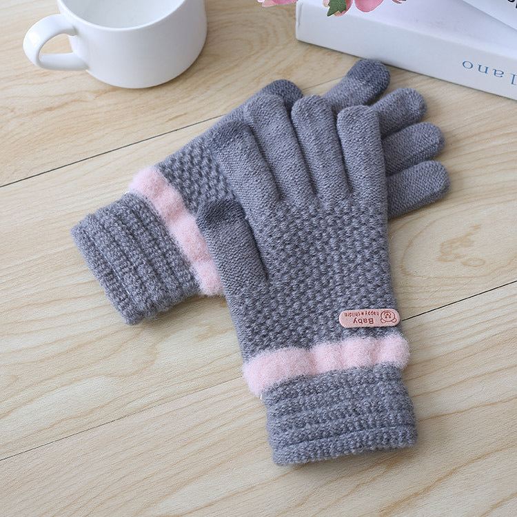Knitted Warm Gloves Support Touch Screen