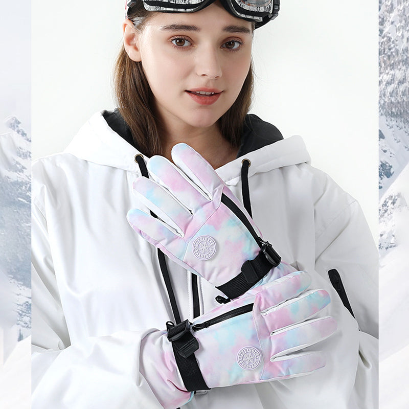 High-Density Windproof, Waterproof, Non-slip, Plus Velvet Warm Ski Gloves