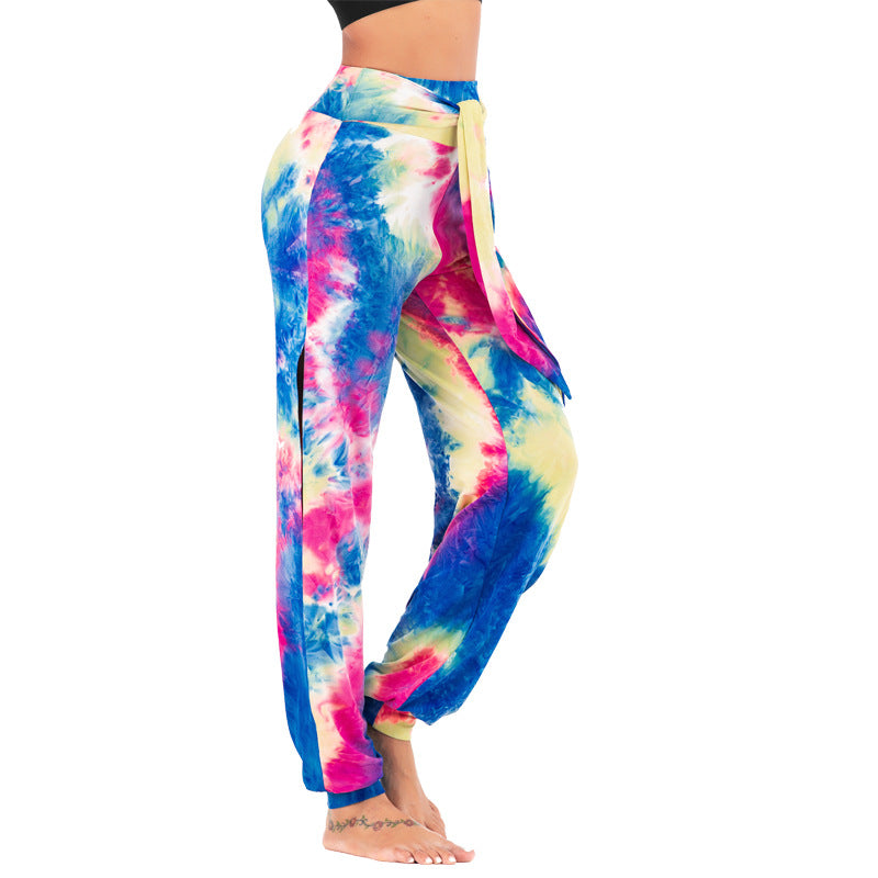 Casual High-Waist Tie-Dye Yoga Pants