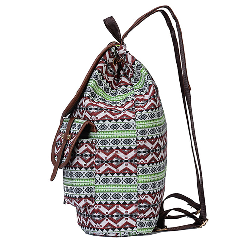 Vintage Jacquard Canvas Backpack