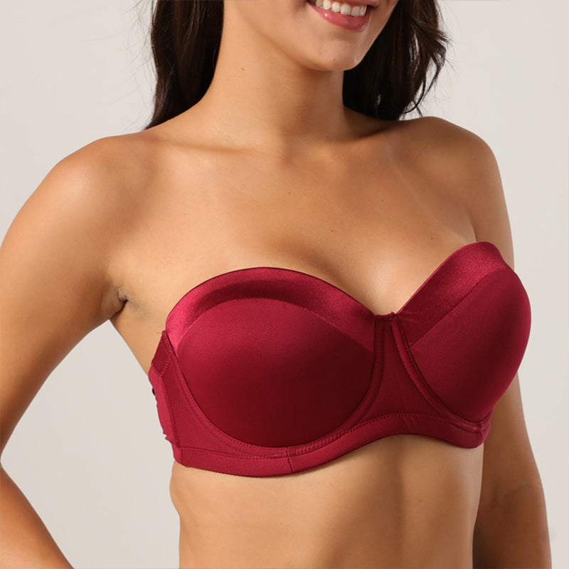 Thin Large Size Strapless Bra For D Cup