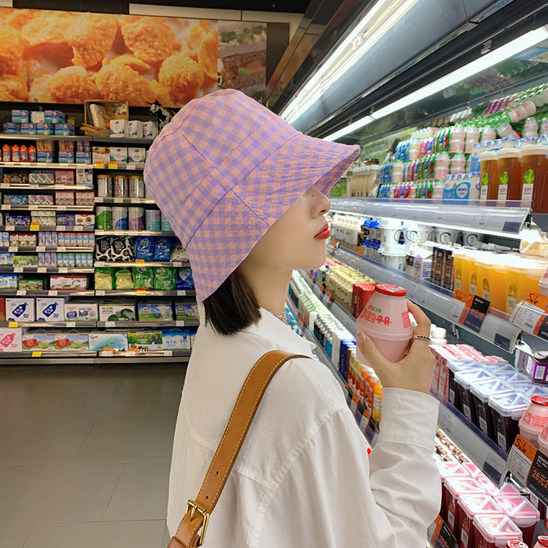 Versatile Face - showing Small Grid Sunshade Fisherman Hat