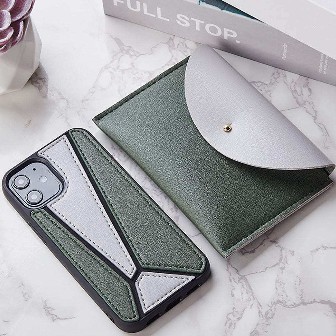 Ziibras™ Stylish Geometric-splicing Leather Wallet for iPhone 13 &12
