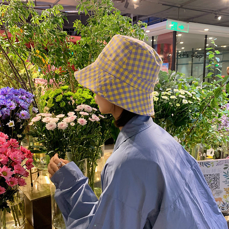 Versatile Face - showing Small Grid Sunshade Fisherman Hat