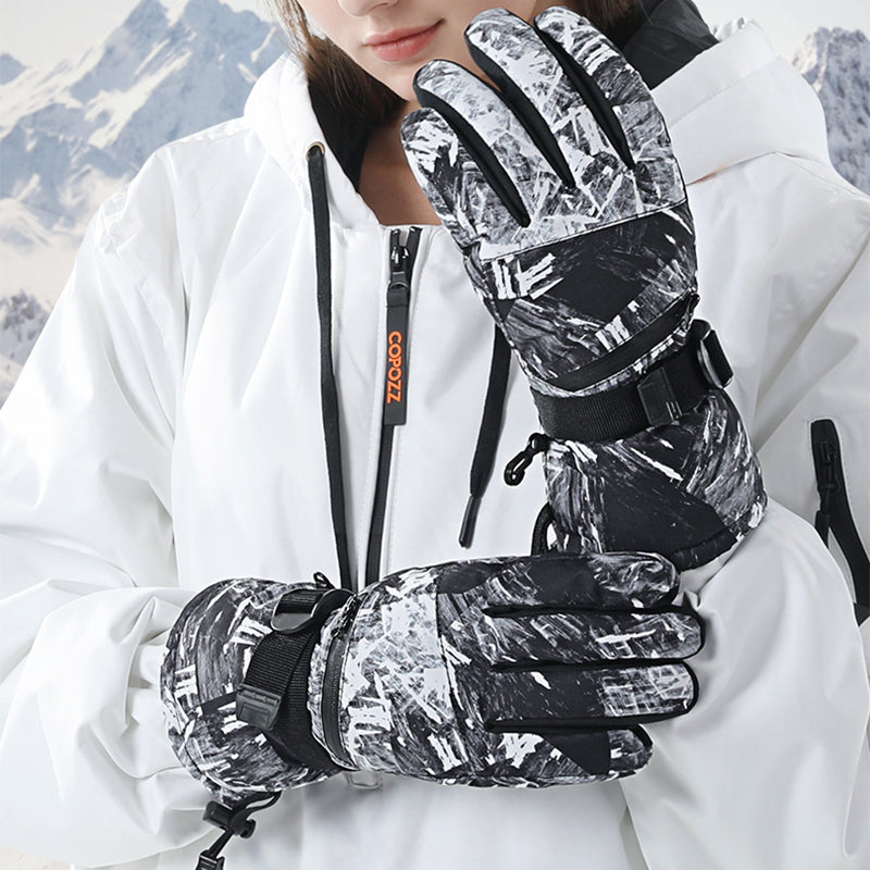 High-Density Windproof, Waterproof, Non-slip, Plus Velvet Warm Ski Gloves