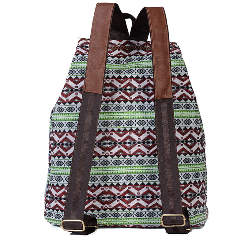 Vintage Jacquard Canvas Backpack