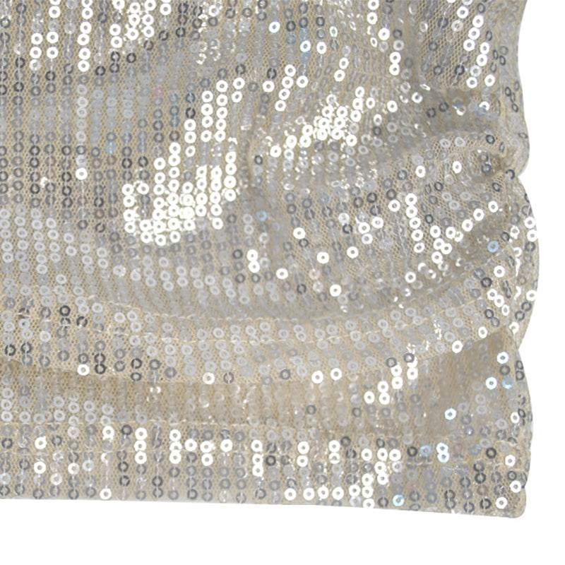 Deep V-Neck Open Back Sequined Tight Sexy Dress