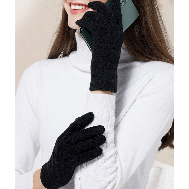 Windproof Knitted Touchscreen Warm Gloves