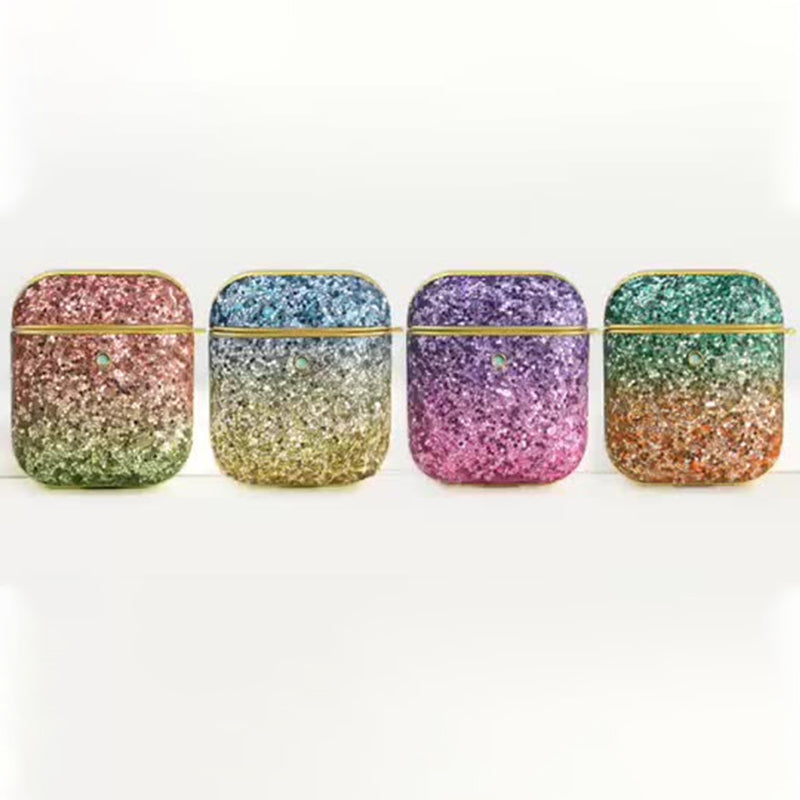 Flip Glitter Rainbow Bluetooth Headset Case for Airpods 1/2/3