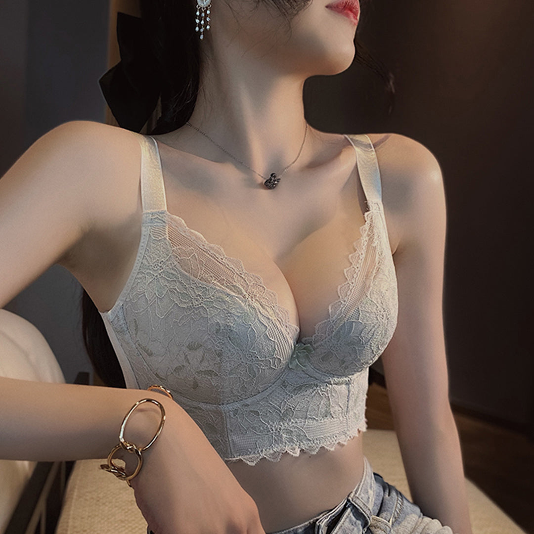 Ziibras™ Minimizer Adjustable Lace Embroidery Bra