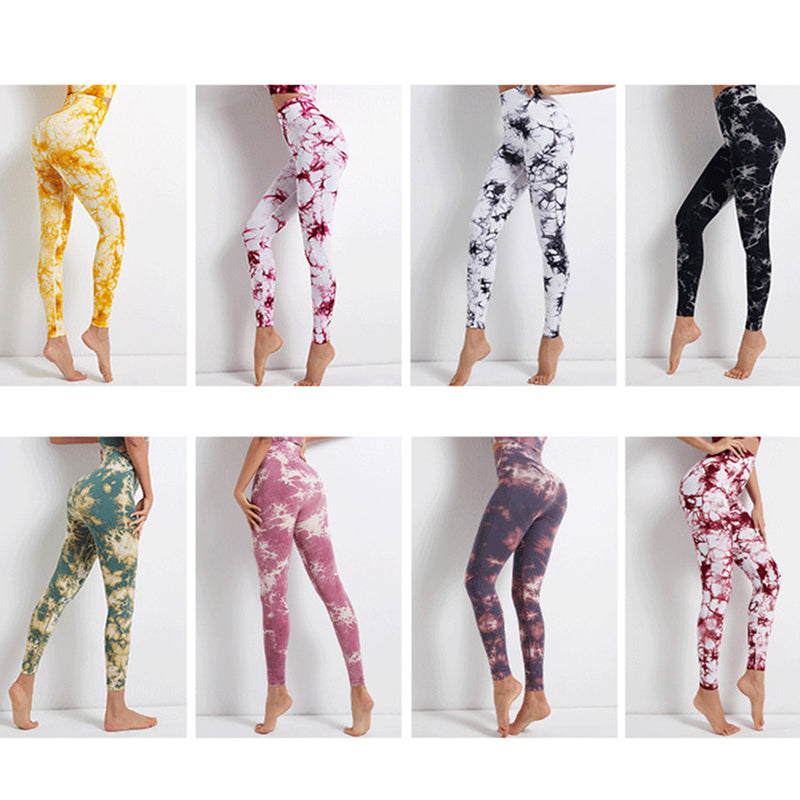 Seamless High Waist Printed Leggings Yoga Pants For Fitness and Pilates