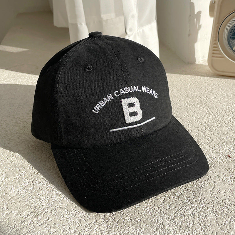 B Letter Embroidered Simple Children's Baseball Cap