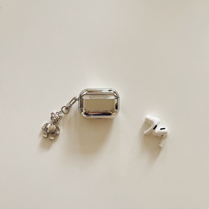 Electroplating Cartoon Bear Headset Case for Airpods Pro/1/2/3