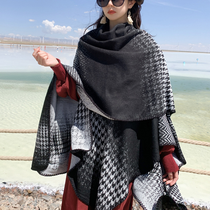 Women Warm Bohemian Scarf Cardigan Shawl For Travel and Office
