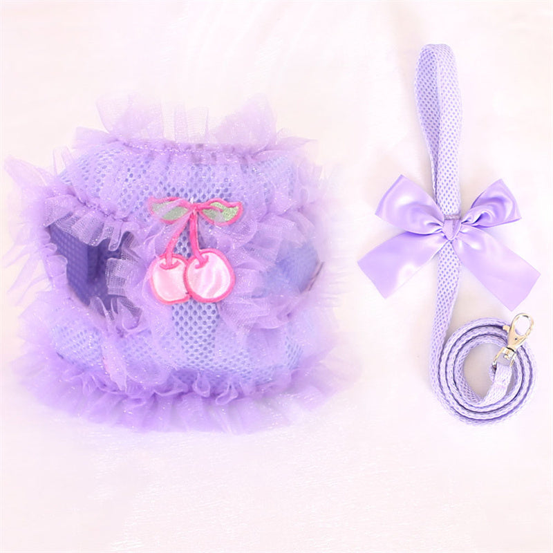 Chest Strap Cute Lace Chest Back Dog Leash