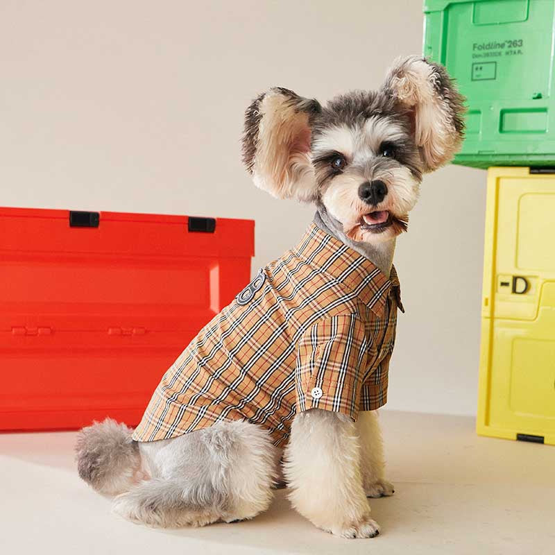 Anti-shedding Pet Dog Plaid Shirt