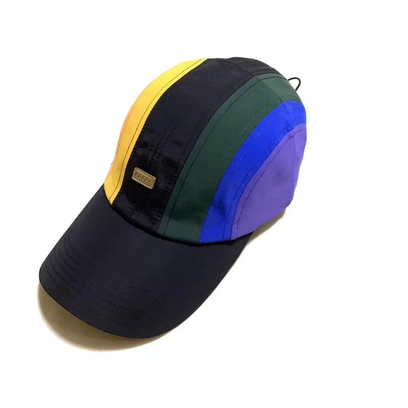 Rainbow Patchwork Melon Skin Outdoor Couples Cap