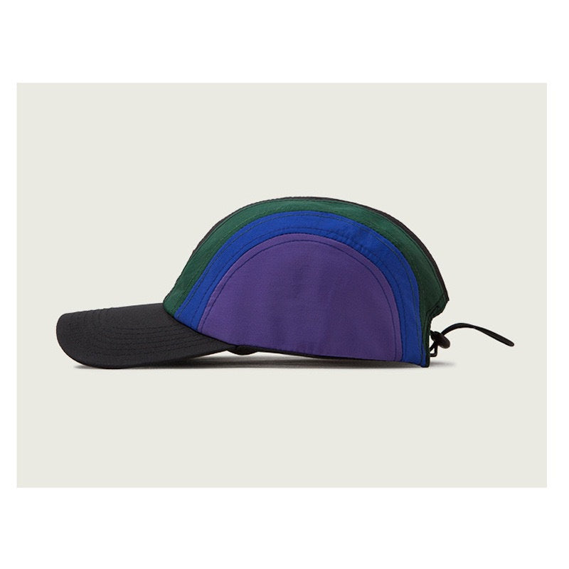 Rainbow Patchwork Melon Skin Outdoor Couples Cap