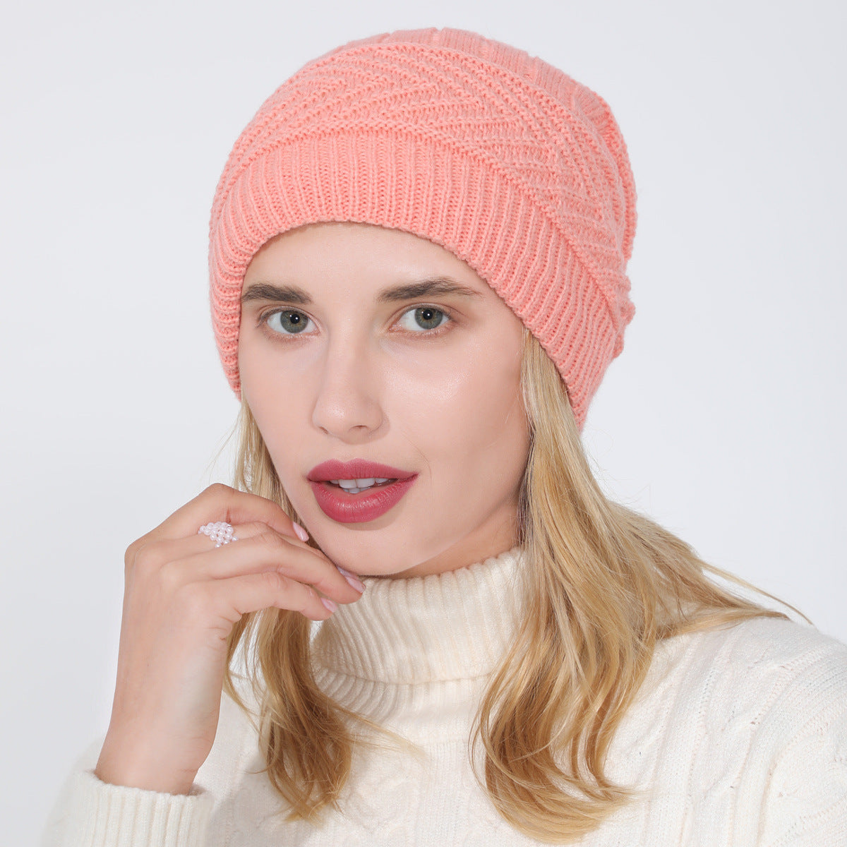 Adjustable Windproof Knit Hat And Scarf 2 in 1