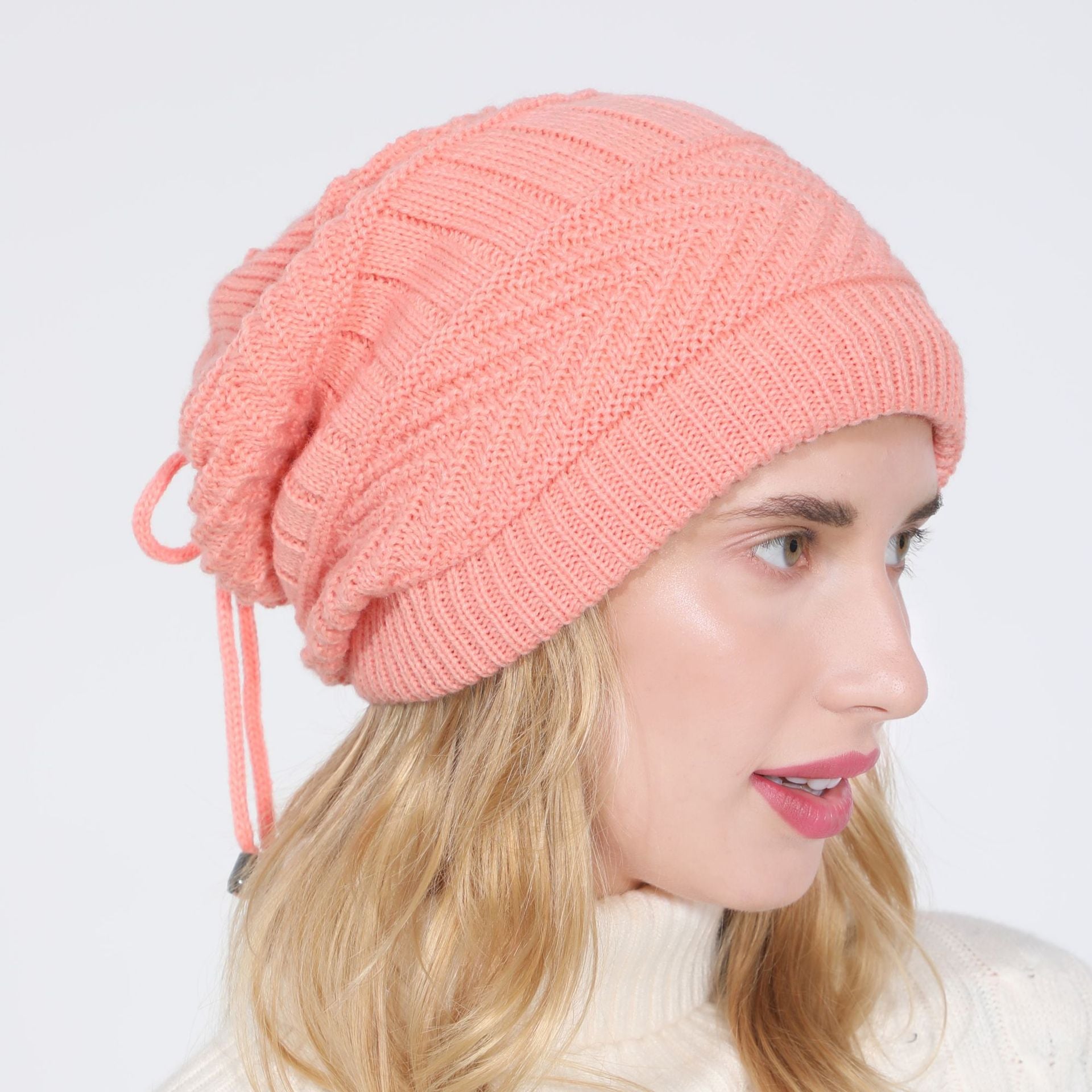 Adjustable Windproof Knit Hat And Scarf 2 in 1