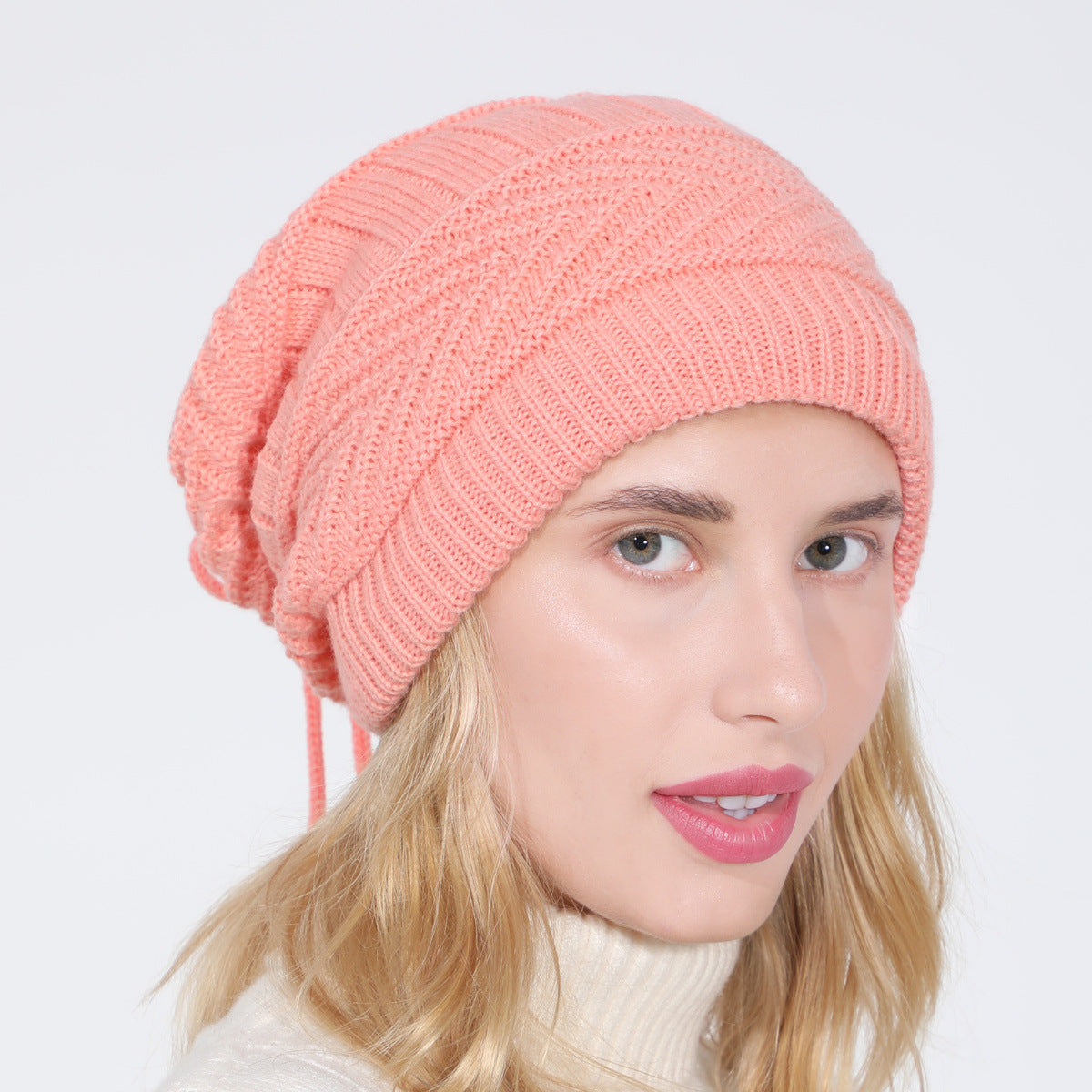 Adjustable Windproof Knit Hat And Scarf 2 in 1