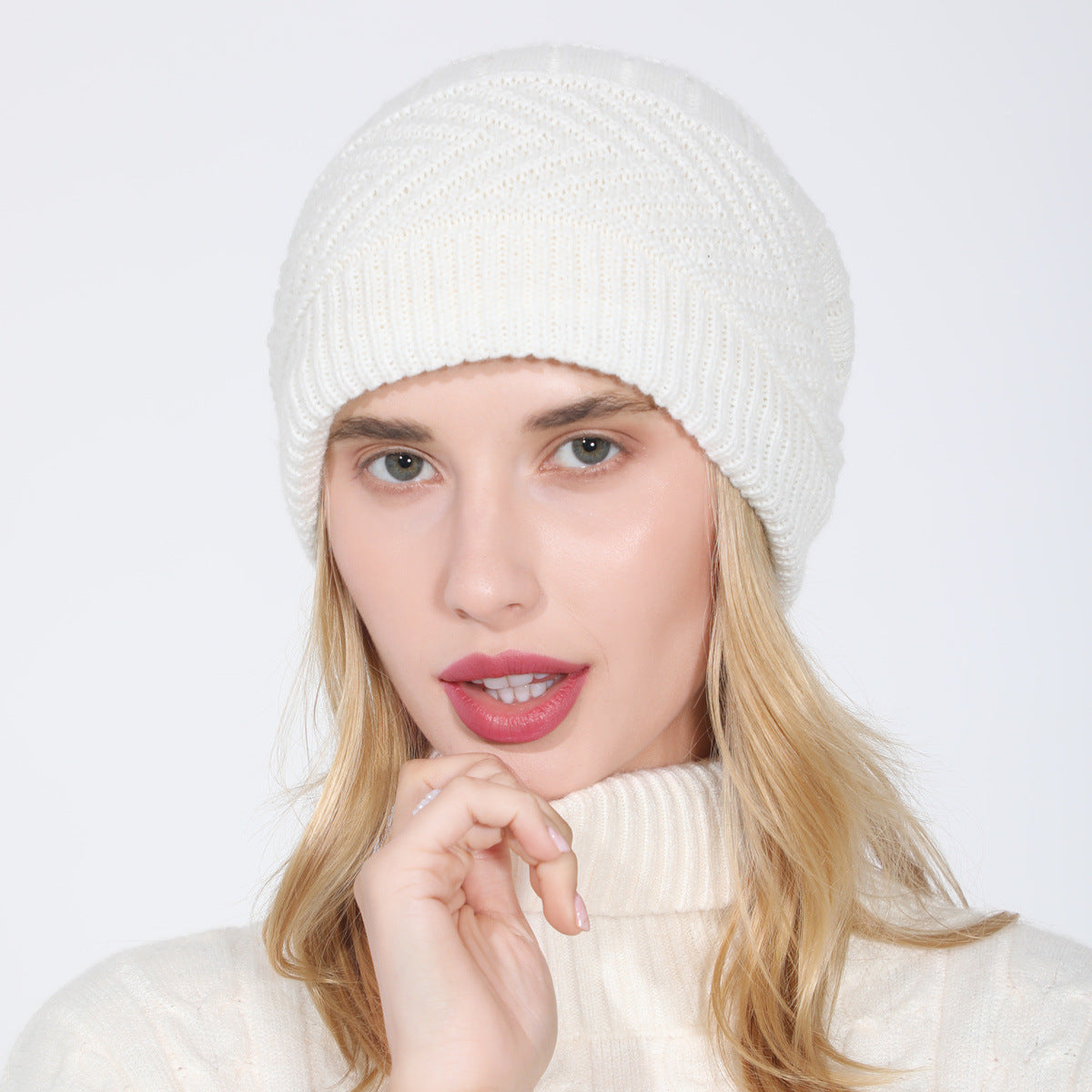 Adjustable Windproof Knit Hat And Scarf 2 in 1