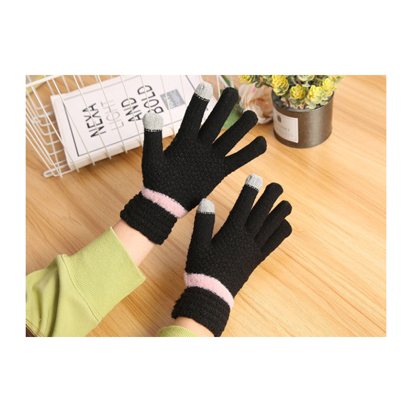 Knitted Warm Gloves Support Touch Screen