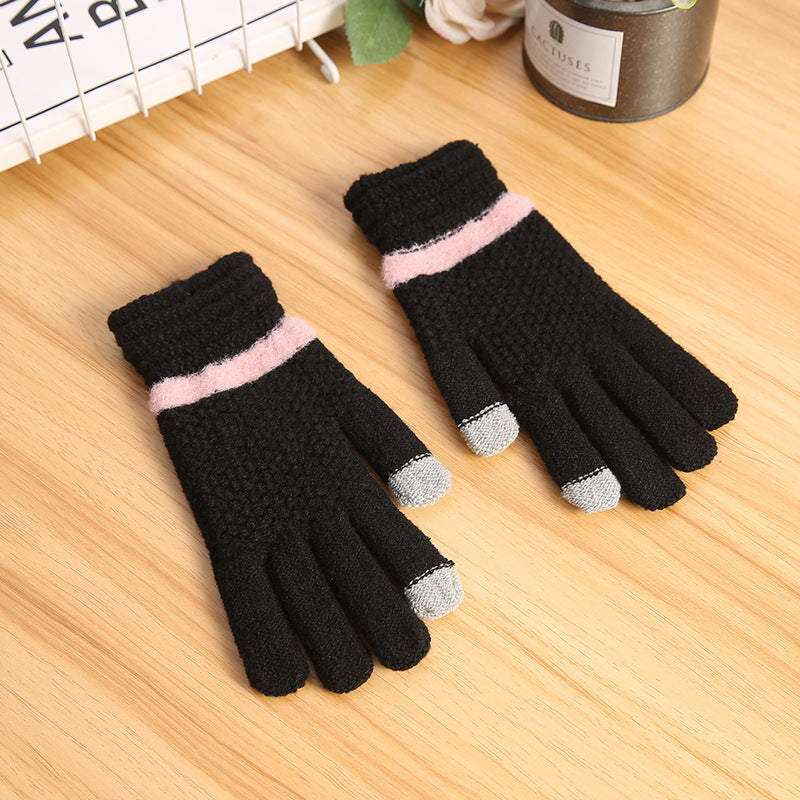 Knitted Warm Gloves Support Touch Screen