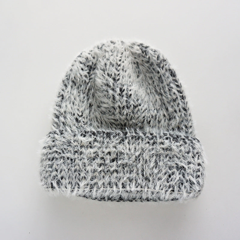 Winter thick soft plush all-match ear-protection knit hat