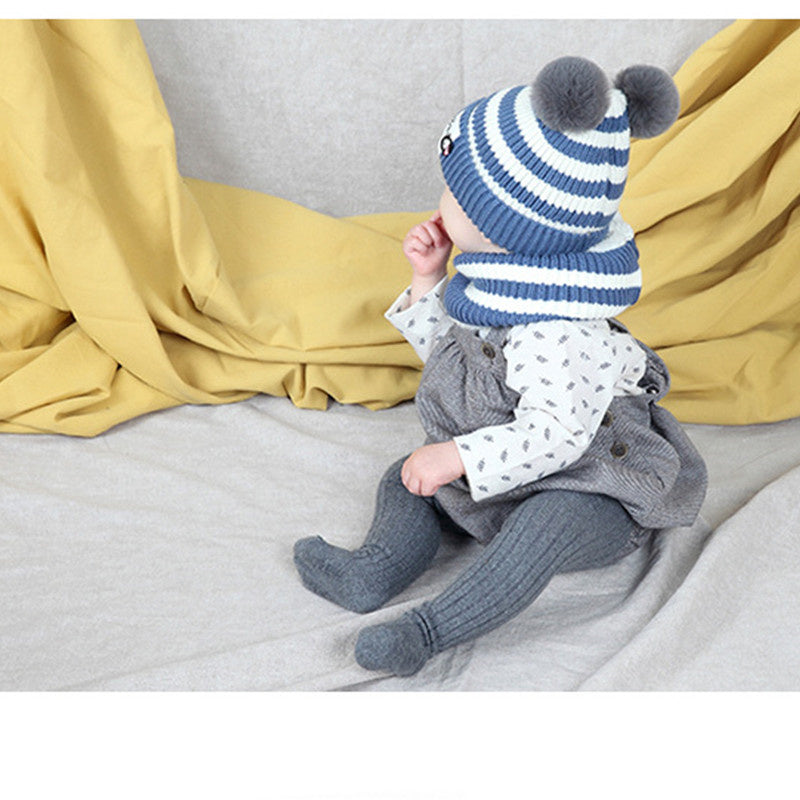 Children's Warm And Fleece Cap Neck Set