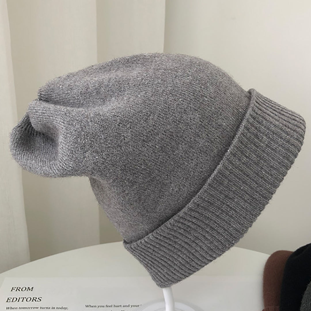 Solid Color Women Warm Fashion Knitted Hat