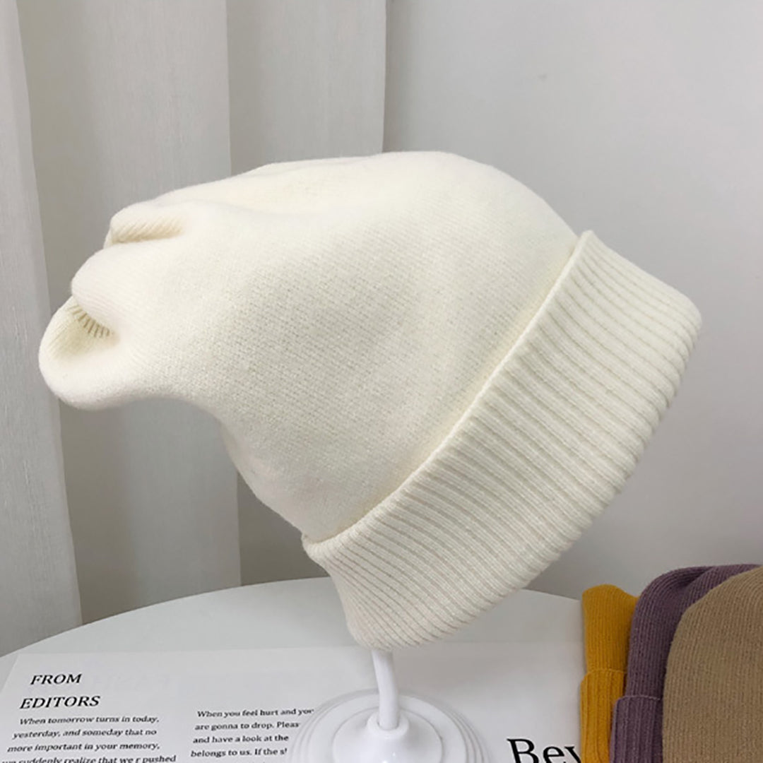 Solid Color Women Warm Fashion Knitted Hat