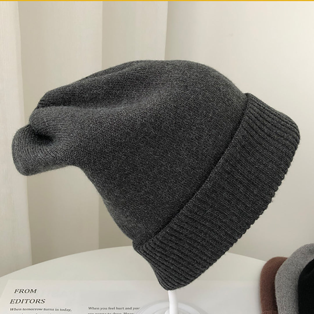 Solid Color Women Warm Fashion Knitted Hat