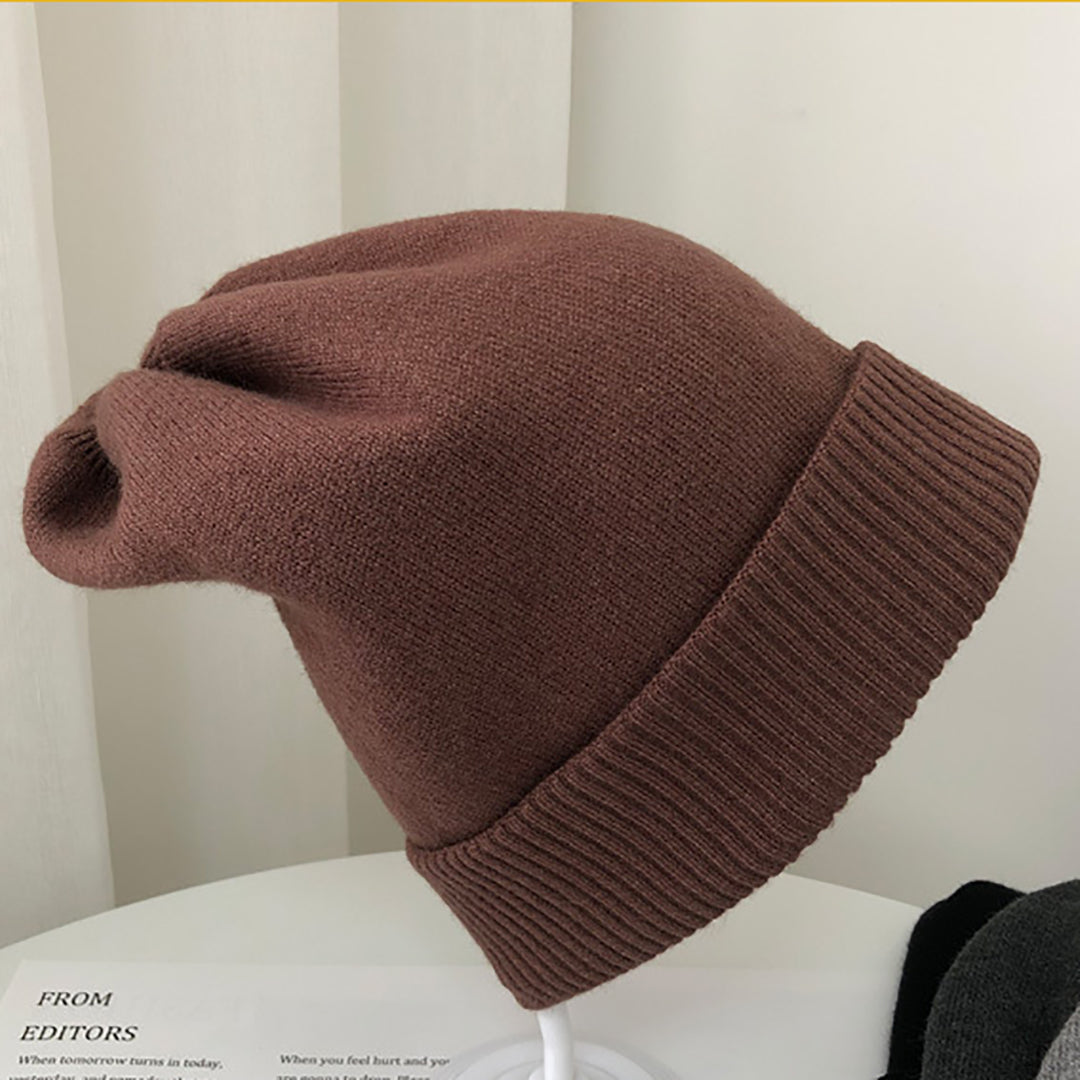 Solid Color Women Warm Fashion Knitted Hat