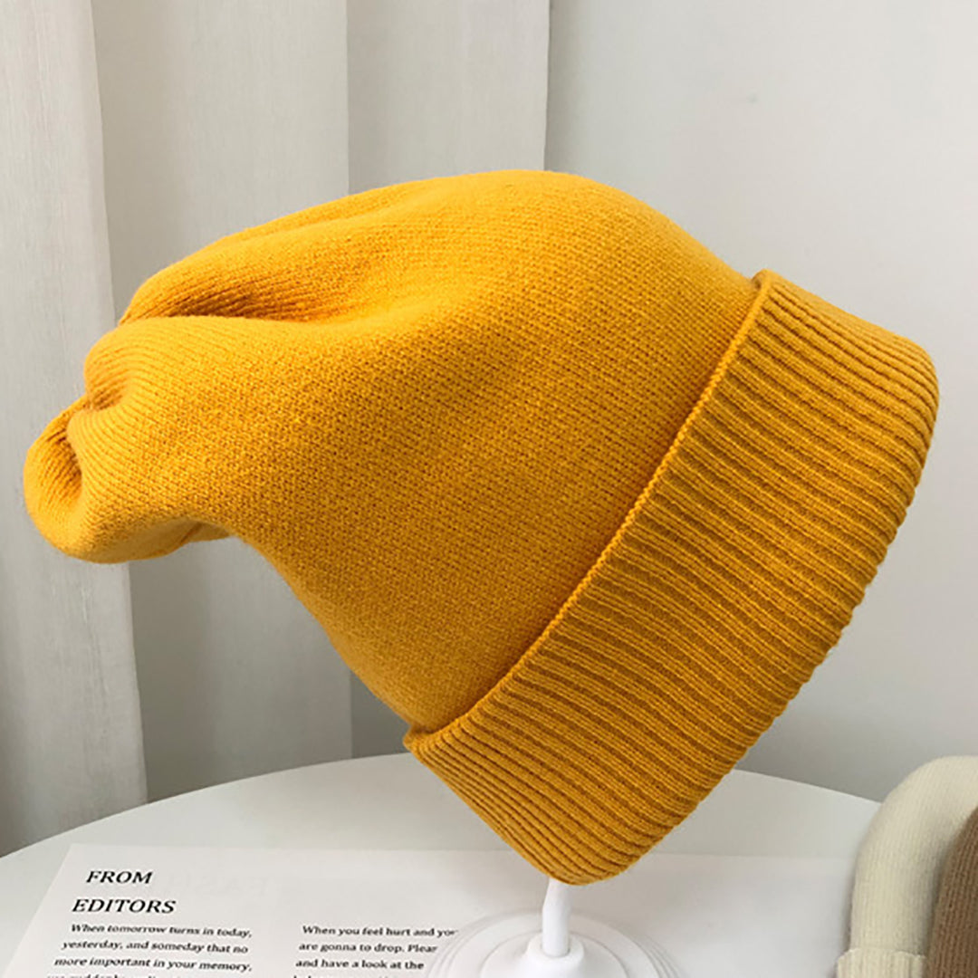 Solid Color Women Warm Fashion Knitted Hat