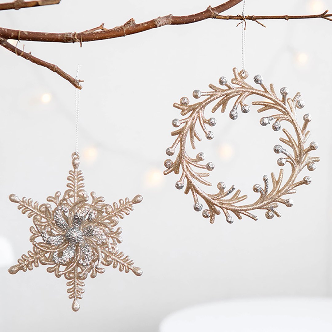 Christmas Tree Glitter Pendant Decorations