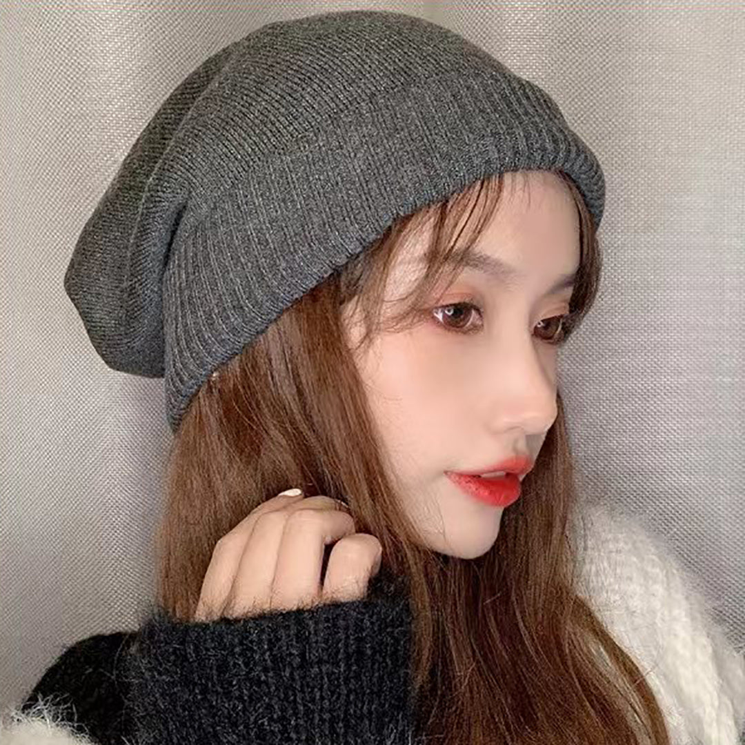 Solid Color Women Warm Fashion Knitted Hat