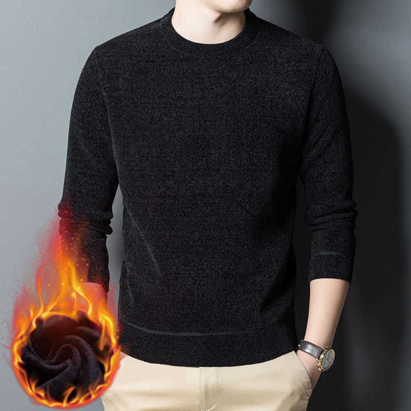 Solid Warm Knit Long Sleeve T-Shirt