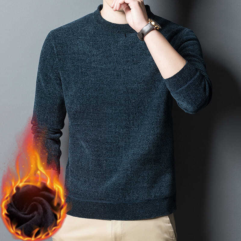 Solid Warm Knit Long Sleeve T-Shirt