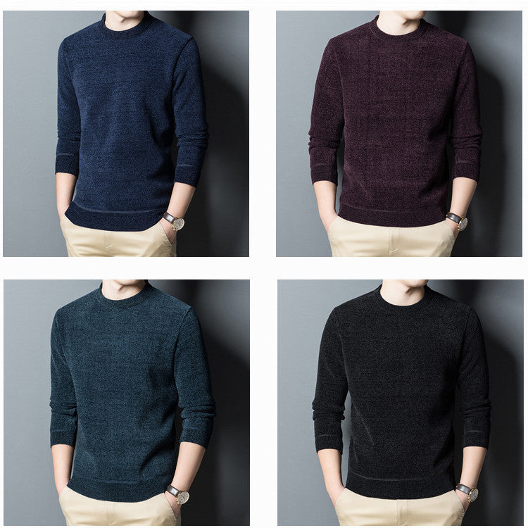 Solid Warm Knit Long Sleeve T-Shirt