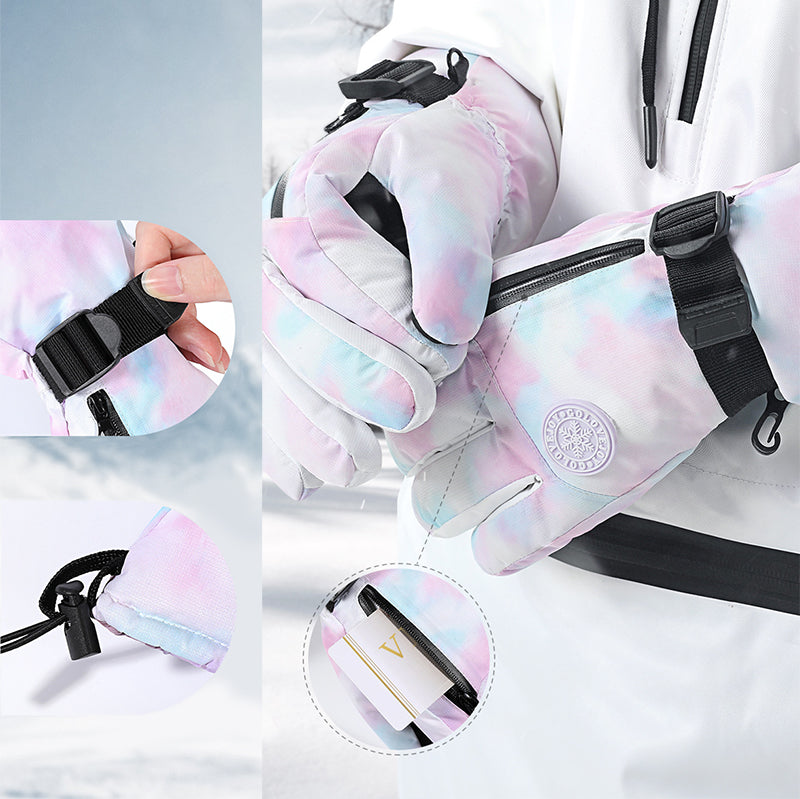 High-Density Windproof, Waterproof, Non-slip, Plus Velvet Warm Ski Gloves