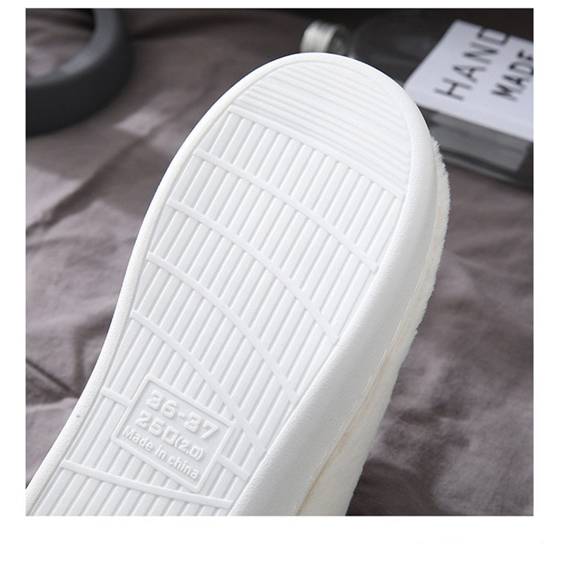 Black And White Couple Heads Indoor And Outdoor Non-slip Cotton Shoes