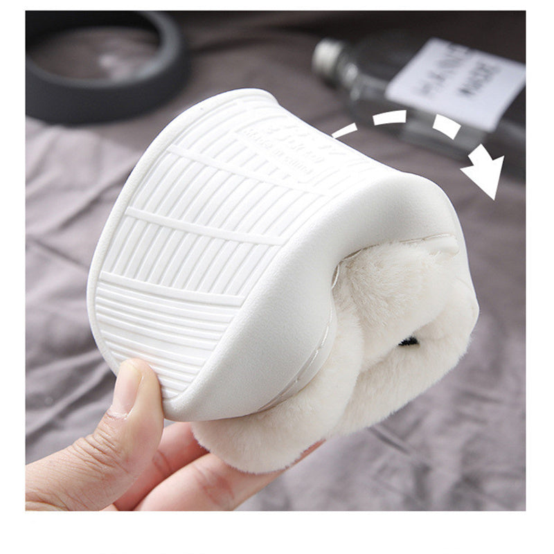 Black And White Couple Heads Indoor And Outdoor Non-slip Cotton Shoes