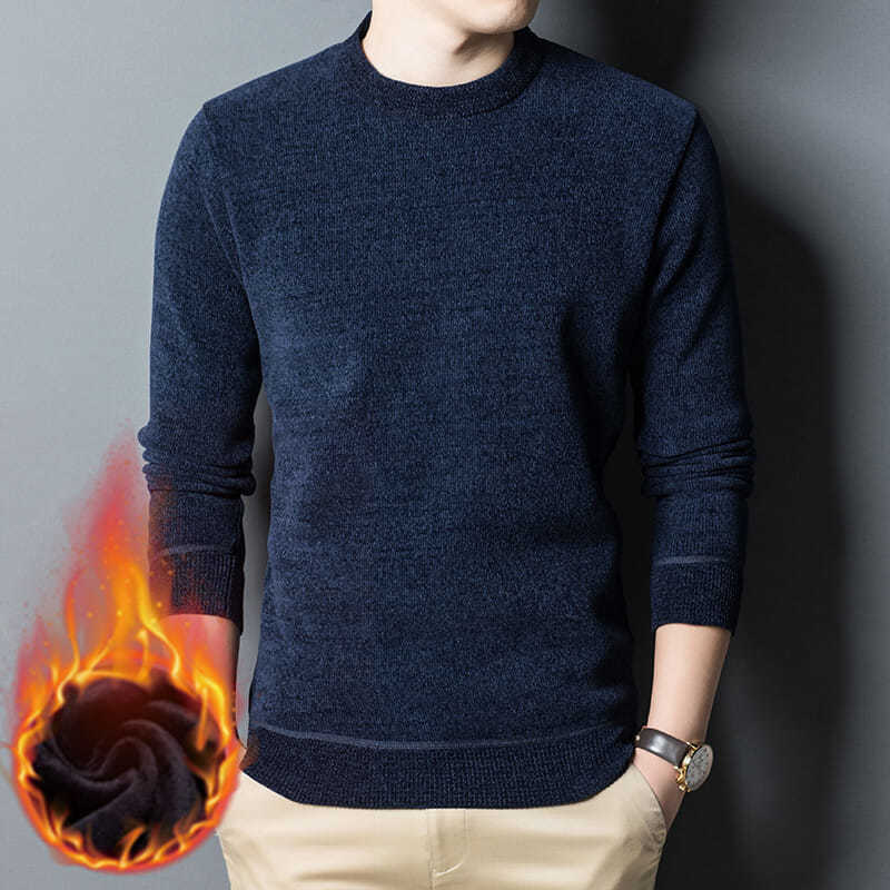 Solid Warm Knit Long Sleeve T-Shirt